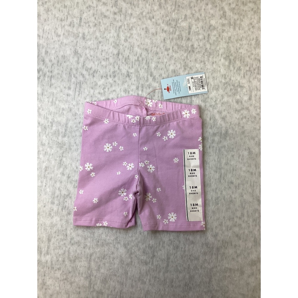 Cat & Jack Kids Purple‎ Daisy Floral Bike Shorts 18M NWT Light Purple Floral
